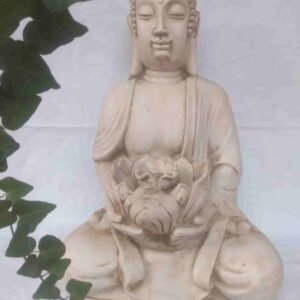 14-Fuente resina buda flor de loto grande 90cm