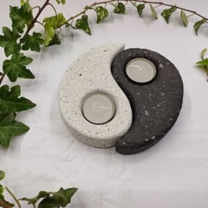 18-Vela Yin Yang piedra chica