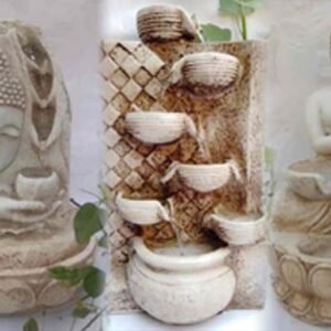 fuentes de agua de resina