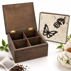 04-Caja de te x 4 de madera y pasta piedra