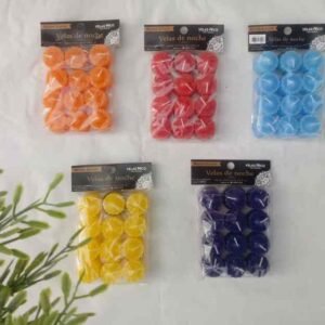 41-Velas de noche de colores sin perfume