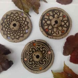 047 Porta sahumerio pasta piedra grande 12cm