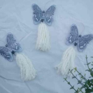 86-Manijero mariposa blanco y negro