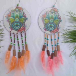 124-Mandala mano de hamsa madera