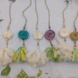 147-Borla pequeña lana oveja